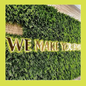 gold paslanmaz ışıklı tabela 