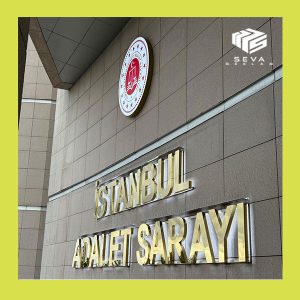 gold paslanmaz harf tabela