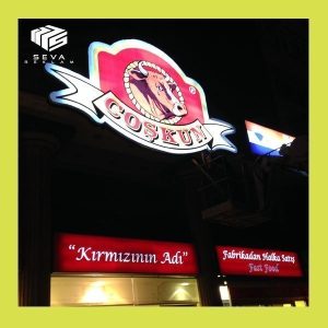 ışıklı vinil tabela 