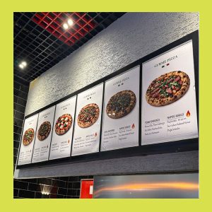 menüboard ışıklı iç mekan tabela 